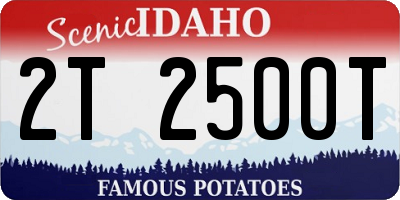 ID license plate 2T2500T