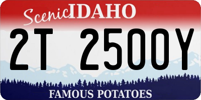 ID license plate 2T2500Y