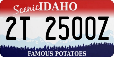 ID license plate 2T2500Z