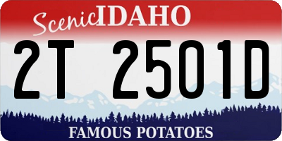 ID license plate 2T2501D