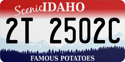 ID license plate 2T2502C