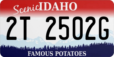 ID license plate 2T2502G