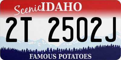 ID license plate 2T2502J