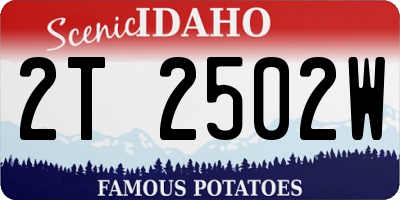 ID license plate 2T2502W