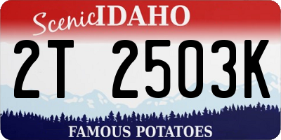 ID license plate 2T2503K