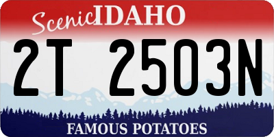 ID license plate 2T2503N