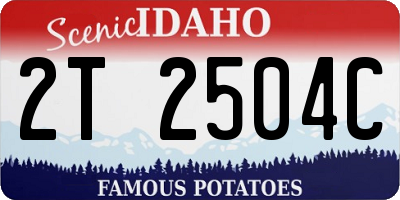 ID license plate 2T2504C