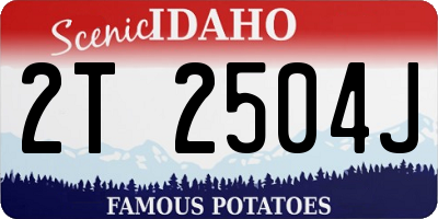 ID license plate 2T2504J