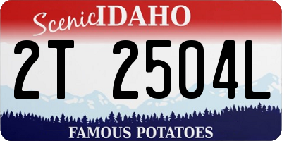 ID license plate 2T2504L