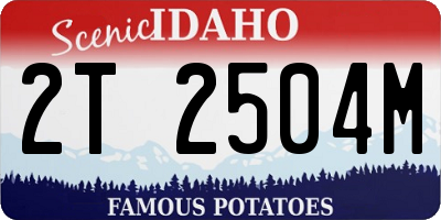 ID license plate 2T2504M