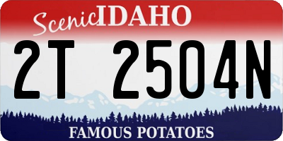 ID license plate 2T2504N
