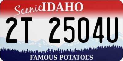ID license plate 2T2504U