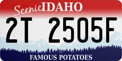 ID license plate 2T2505F
