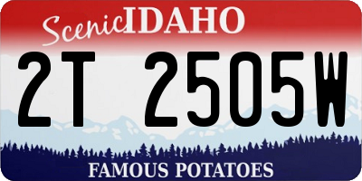 ID license plate 2T2505W