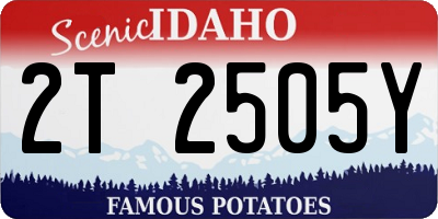 ID license plate 2T2505Y