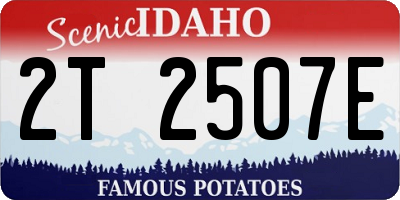 ID license plate 2T2507E