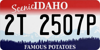 ID license plate 2T2507P