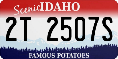 ID license plate 2T2507S