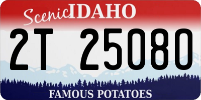 ID license plate 2T2508O