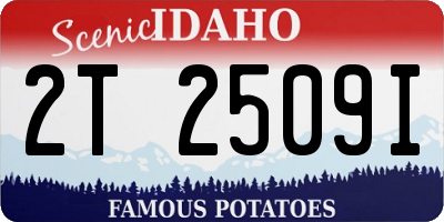 ID license plate 2T2509I