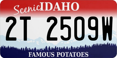 ID license plate 2T2509W