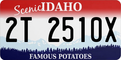 ID license plate 2T2510X