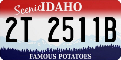 ID license plate 2T2511B