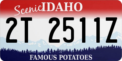 ID license plate 2T2511Z