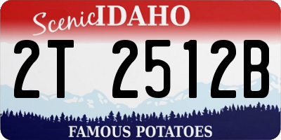 ID license plate 2T2512B