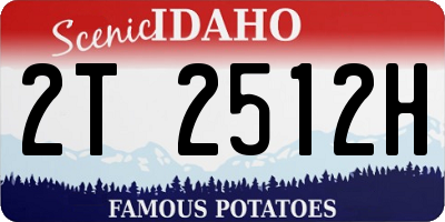 ID license plate 2T2512H