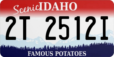 ID license plate 2T2512I