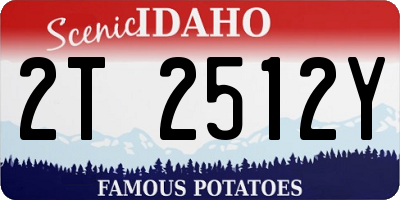 ID license plate 2T2512Y