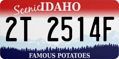 ID license plate 2T2514F