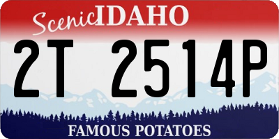 ID license plate 2T2514P