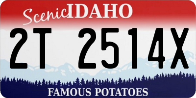 ID license plate 2T2514X