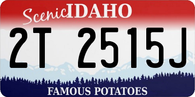 ID license plate 2T2515J
