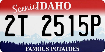 ID license plate 2T2515P