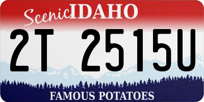ID license plate 2T2515U