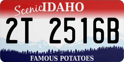 ID license plate 2T2516B