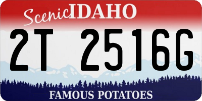 ID license plate 2T2516G