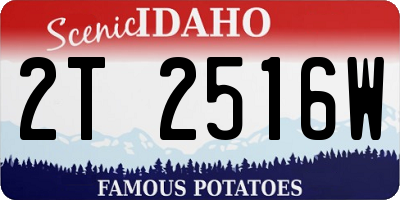 ID license plate 2T2516W