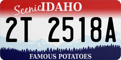 ID license plate 2T2518A