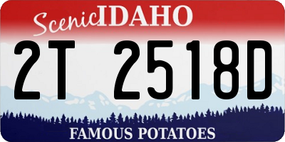 ID license plate 2T2518D
