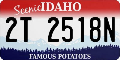 ID license plate 2T2518N