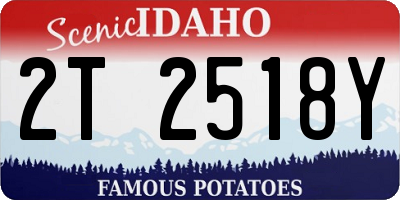 ID license plate 2T2518Y