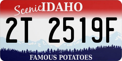 ID license plate 2T2519F