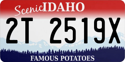 ID license plate 2T2519X