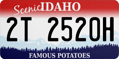 ID license plate 2T2520H