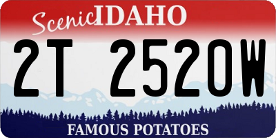 ID license plate 2T2520W