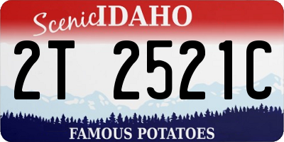 ID license plate 2T2521C